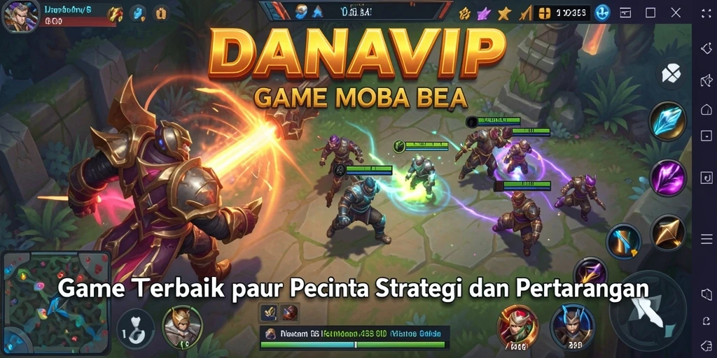 Gameplay seru dalam pertarungan tim di DANAVIP.