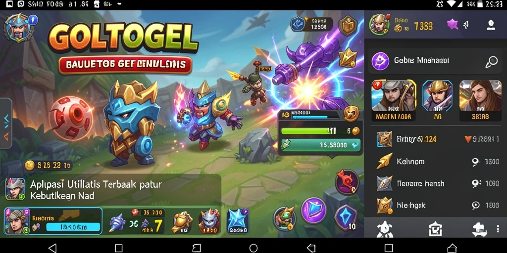 Tampilan utama GOLTOGEL yang user-friendly.