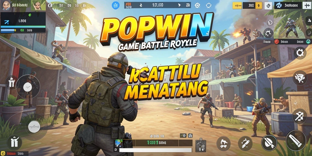 Tampilan gameplay seru dari POPWIN di arena Battle Royale.