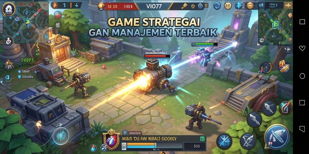 Gameplay VIO77 menunjukkan strategi dan manajemen dalam membangun kerajaan.