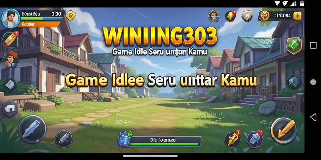 Tampilan gameplay WINNING303 yang menampilkan kemajuan karakter Idle.